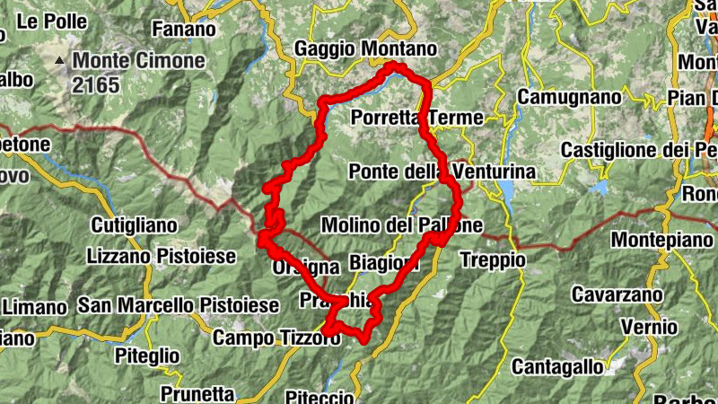 Porretta Terme - Il Valico - Poggio le Porte - Rifugio Segavecchia