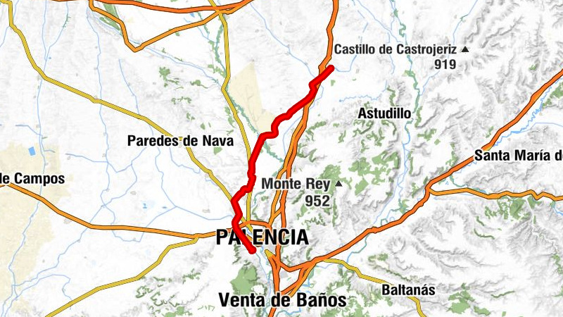 Piña de Campos - Calahorra de Ribas - Venta de Valdemudo - Palencia