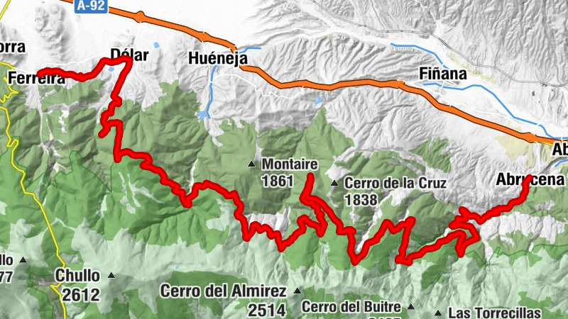 El Hogar de Ferreira - Collado Carchena - Cerro las Lastras - Abrucena