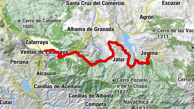 Ventas de Zafarraya - Torre de la Luna - Cruz del Castillo - Jayena