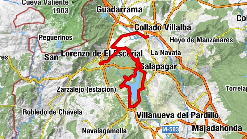 El Escorial - El Nautico - Ermita de Nuestra Señora de la Soledad de Colmenarejo - Urbanización Dehesa Omaña