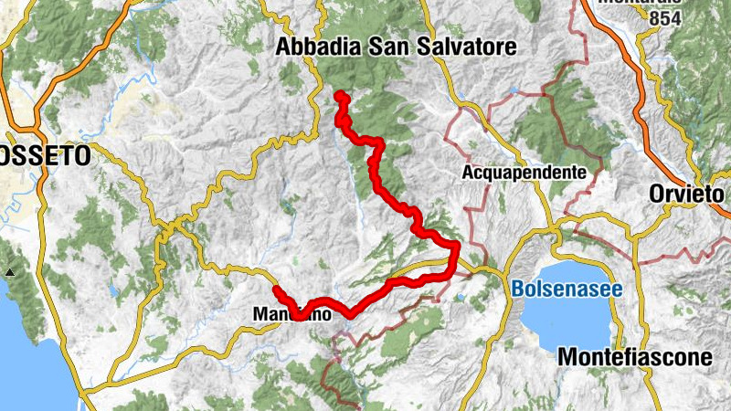 Santa Fiora - Circolino della Selva - Poggio San Giovanni - Montemerano