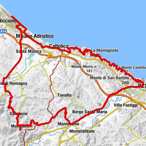 Riccione - Monte di San Bartolo - Monte Trebbio - La Montagnola