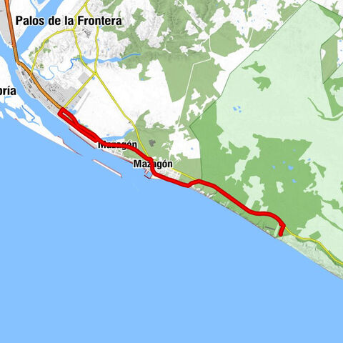 Moguer - Poblado Forestal - Chiringuito Reales - Palos de la Frontera