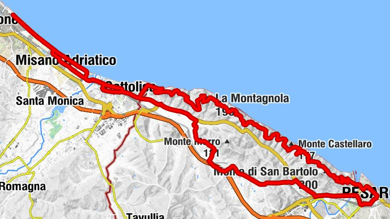 Riccione - Monte di San Bartolo - Monte Trebbio - La Montagnola