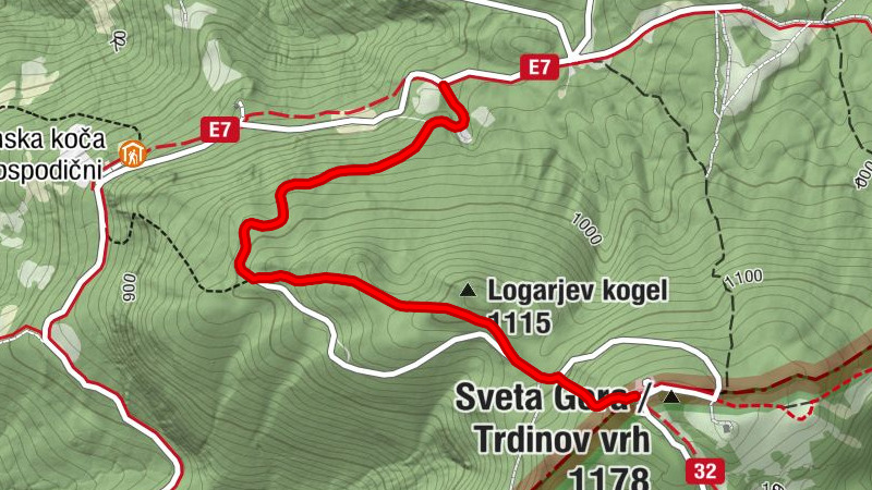 Novo mesto - Logarjev kogel - Sveta Gera / Trdinov vrh - Karlovačka županija