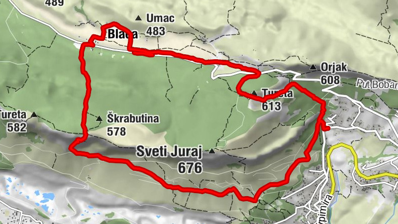Gornja Rupotina - Solin - Katići - Tureta