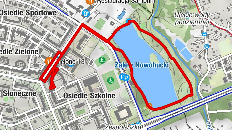 Bieńczyce - Zalew Nowohucki - Osiedle Szkolne - Osiedle Zielone
