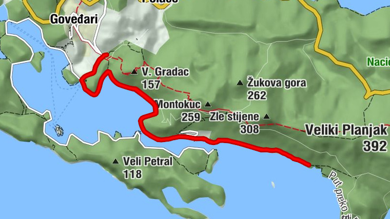 Pristanište - Soline - Konoba Pikala - Vratosolina