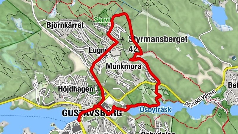 Gustavsberg - Styrmansberget - Ösby grind