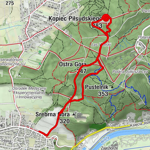 Zwierzyniec - Ostra Góra - Kopiec Piłsudskiego - Sowiniec
