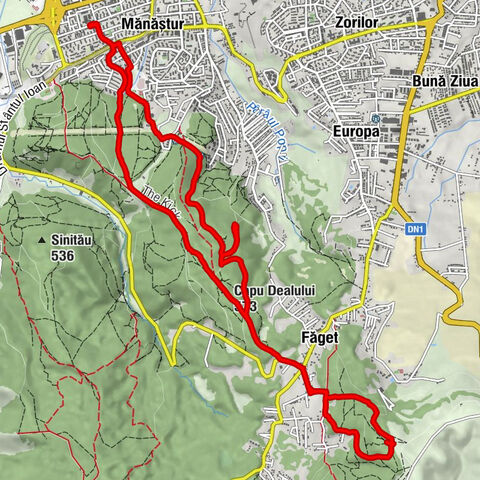 Cluj-Napoca - Șaua Páter - Capu Dealului