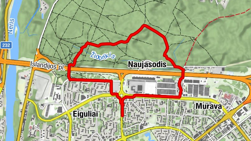 Kaunas - Kleboniškio šaltinis - Eigulių seniūnija