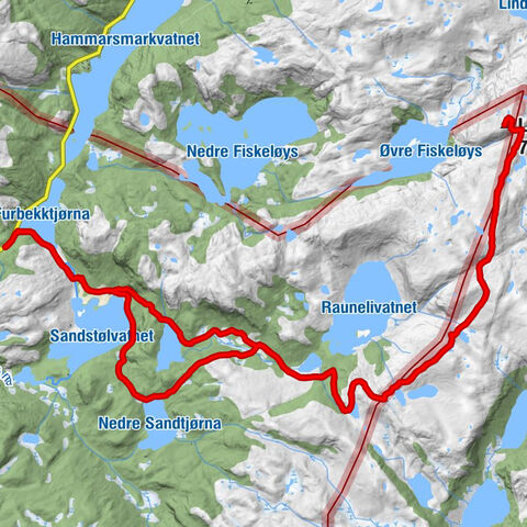 Lund - Indre Sandstøl - Lindtjørnsknuten