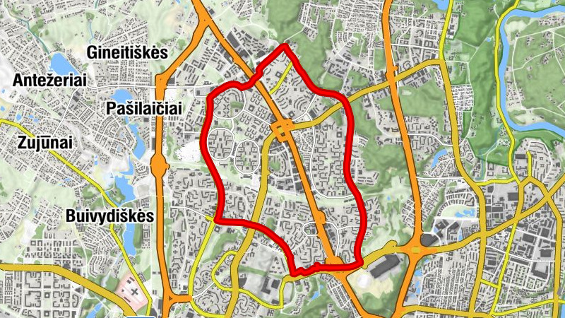 Šeškinė - Vilnius - Fabijoniškės - Justiniškių seniūnija