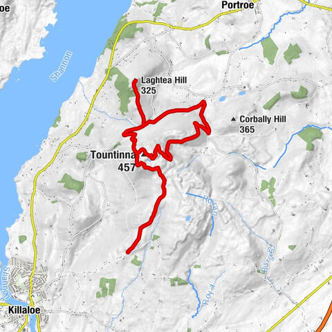 Coolbaun - Tountinna - Laghtea Hill - Laghtea