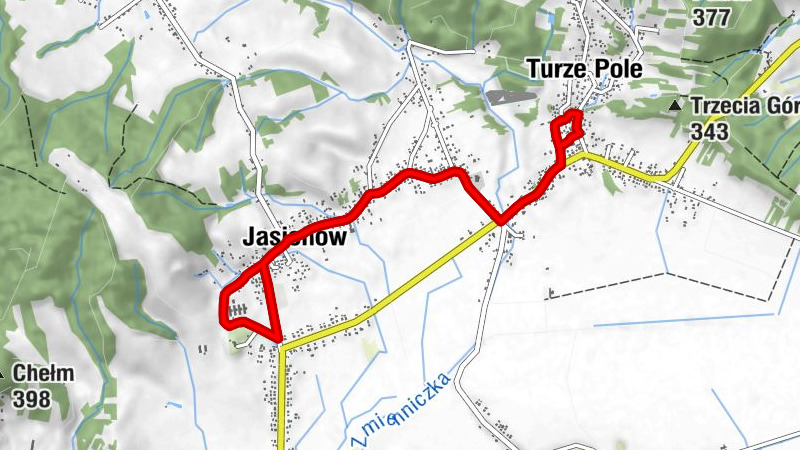 Turze Pole - Kościół pw. Miłosierdzia Bożego - Stawki - Grabiec