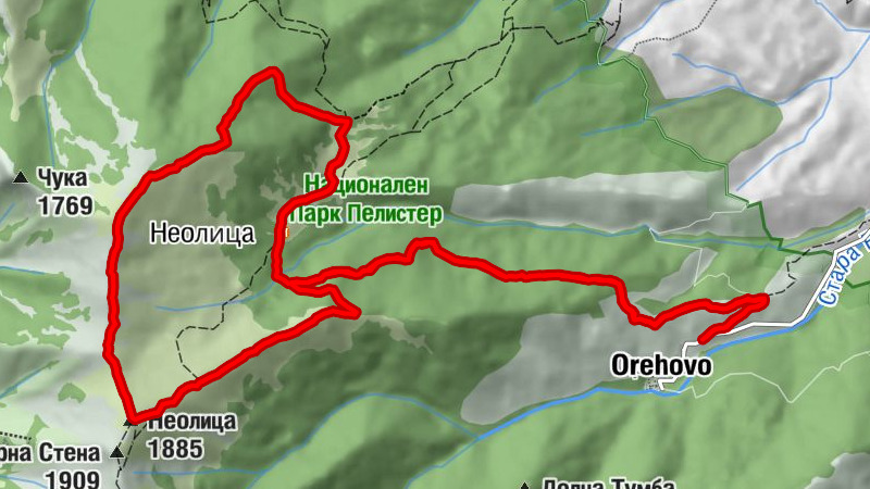 Орехово - Неолица - Орлово Седло