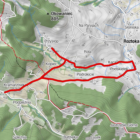 Kramarzówka - Podrokicie - Podskiełek - Pępówka
