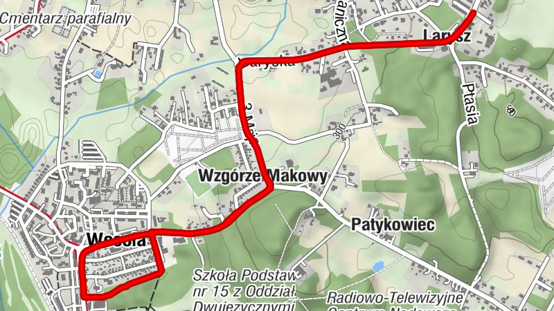 Lari - Wzgórze Makowy - Wesoła - Larysz