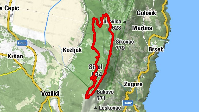 Katun - Šikovac - Sisol - Bukovo