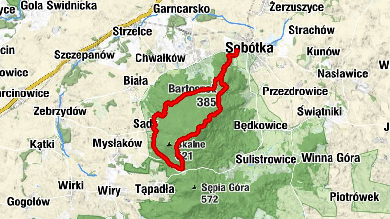 Sobótka - Ślęża - Dom Turysty PTTK na Ślęży im. R Zmorskiego - Bartoszek