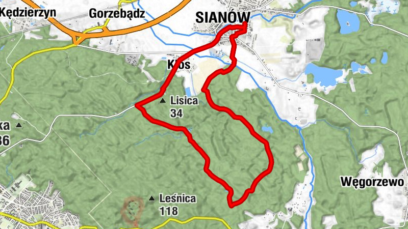 Osiedle Piastów - Kaplica cmentarna - Sianów - Lisica