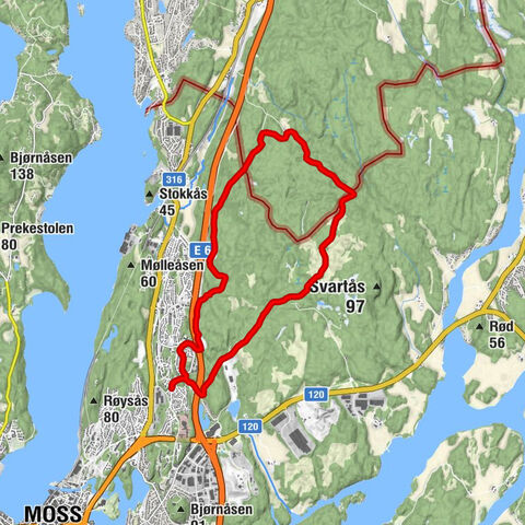 Moss - Trolldalen - Vestjordet - Åvangen
