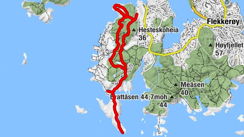 Kristiansand - Hesteskoheia - Bergesheia - Grasåsen