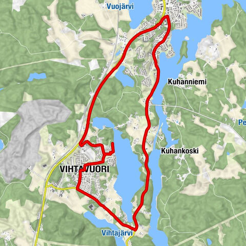 Laukaa - Ravintola Vihtahousu - Vihtavuoren seurakuntatupa - Brittilänrannan leikkipuisto