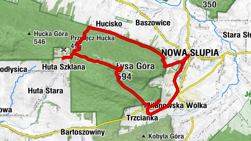 Trzcianka - Świętokrzyskie Relikwie Drzewa Krzyża Świętego w Kaplicy Oleśnickich - Łysa Góra - Milanowska Wólka