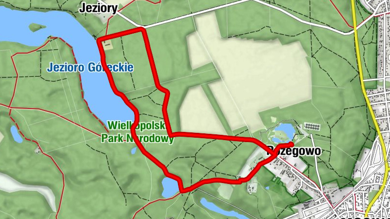 Mosina - Osowa Góra - Jeziory - Pożegowo