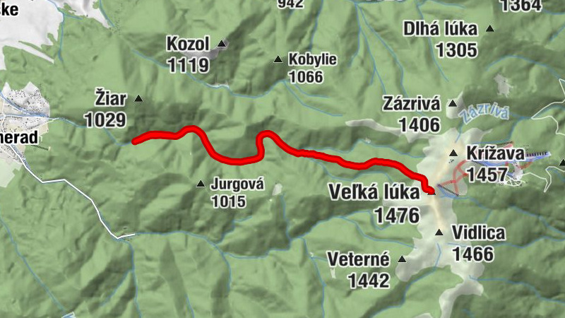 Stránske - Stredný grúnik - Veľká lúka