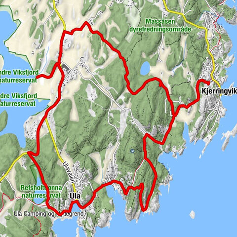 Kjerringvik - Såtåshula - Hovland - Skisåker