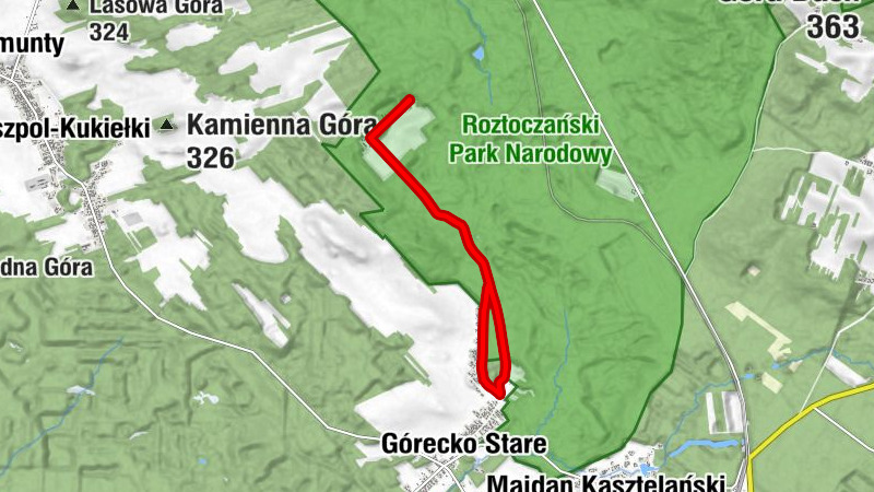 Górecko Nowe - Gródź - Florianka