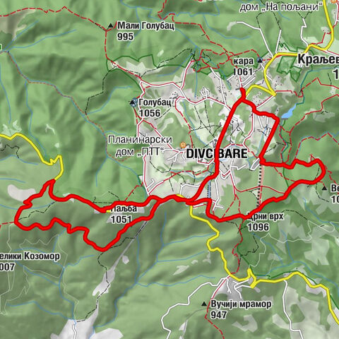 Дивчибаре - Црни врх - Паљба - Црква Светог Пантелејмона