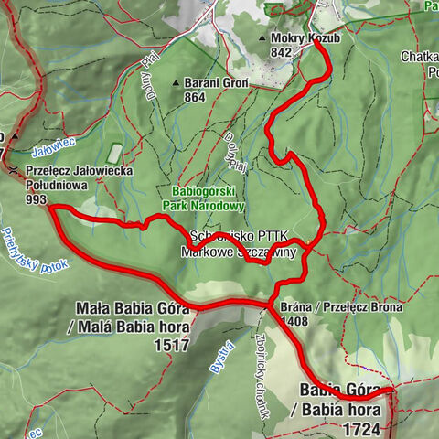 Marki - Babia Góra / Babia hora - Przełęcz Lodowa - Mała Babia Góra / Malá Babia hora