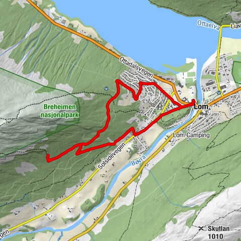 Prestfossen - Lom - Andvordstrædet - Andvordsjordet