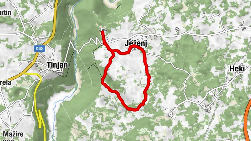 Tinjan - Pogled prema Dragi i Tinjanu - Ježenj - Grad Pazin