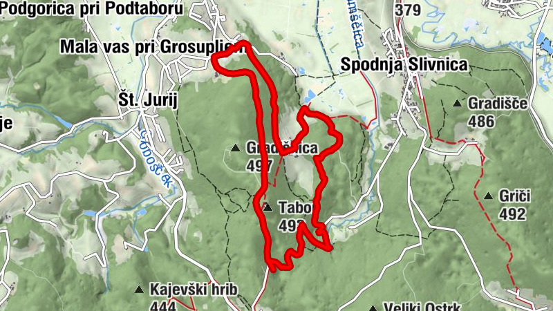 Grosuplje - Cerovo - izvir Podlomščice - Županova jama - glavni vhod