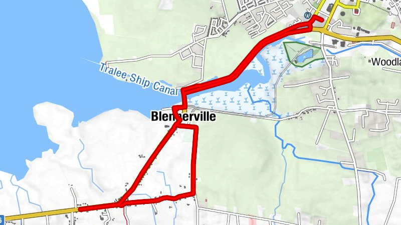 Tralee - Blennerville - Tonevane - Tonevane Cross