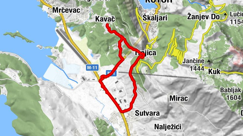 Kavač - Crkva Sv.Ivan (St. Giovanni) - Dub - Pržice