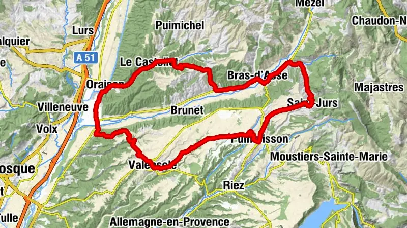 Cycle Route No. 10 - Val de Rancure and Valensole Plateau (grand tour)