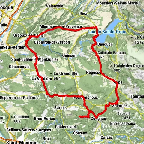 Cycling route n°12 - Haut-Var and Gros Bessillon