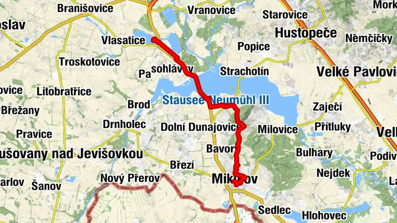 Bernsteinweg - Etappe 4: Nikolsburg - Pohrlitz