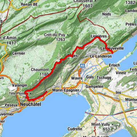 Von Neuchâtel nach la Neuveville