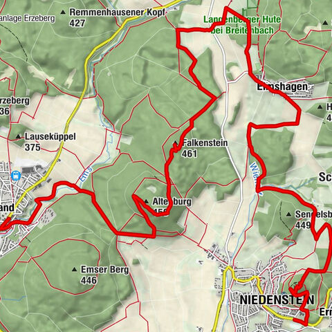 Mittelgebirgstürmer: 2 Gipfeltour Falkenstein - Niedensteiner Kopf