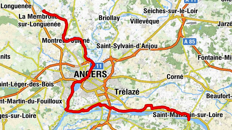 La Vélo Francette - from Longuenée-en-Anjou to Loire Authion