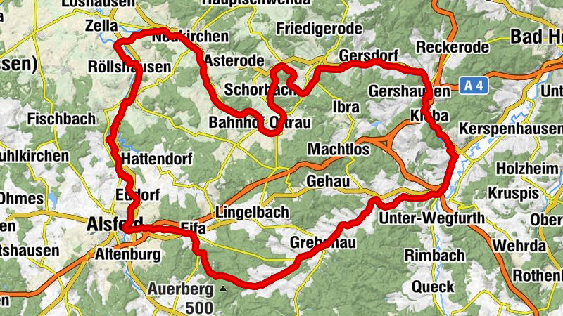 Große Runde über den Bahnradweg Rotkäppchenland und den Schwalmradweg nach Alsfeld