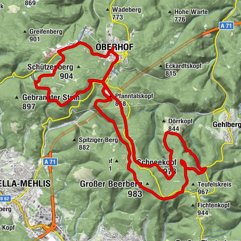 Tour 1: Oberhofer Sportstätten und Schneekopf